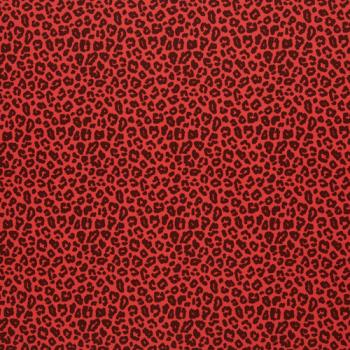 Baumwolle Leoni Animalprint  Koralle/Burgundy by Swafing